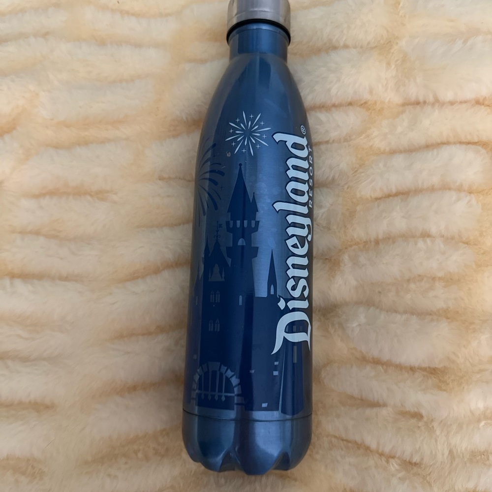 Disneyland Resort Metal Water Bottle Blue Castle Stainless Steel Disney Parks